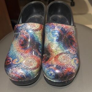 Dansko Multicolor Patterned Clogs